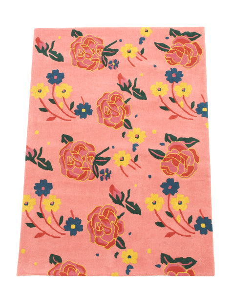 Pink Floral 4'1" x 6'1"